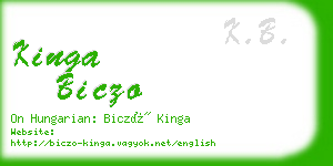 kinga biczo business card